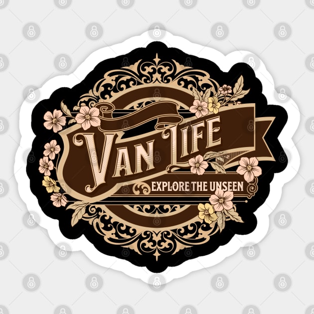 Van Life Explore The Unseen Sticker by Van Life Travel Adventure